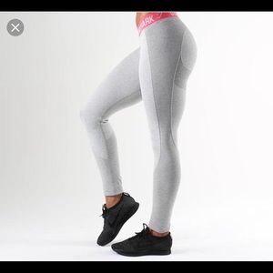 Gym shark grey and pink flex leggings